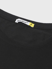 Bewakoof Men Black & Purple Printed Pure Cotton T-shirt