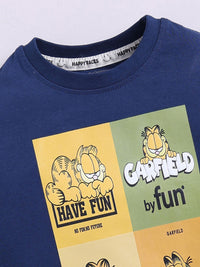 Happy Faces Boys Garfield Printed Pure Cotton T-shirt
