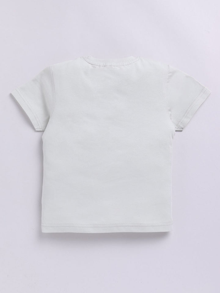 Happy Faces Boys Typography Printed Pure Cotton T-shirt