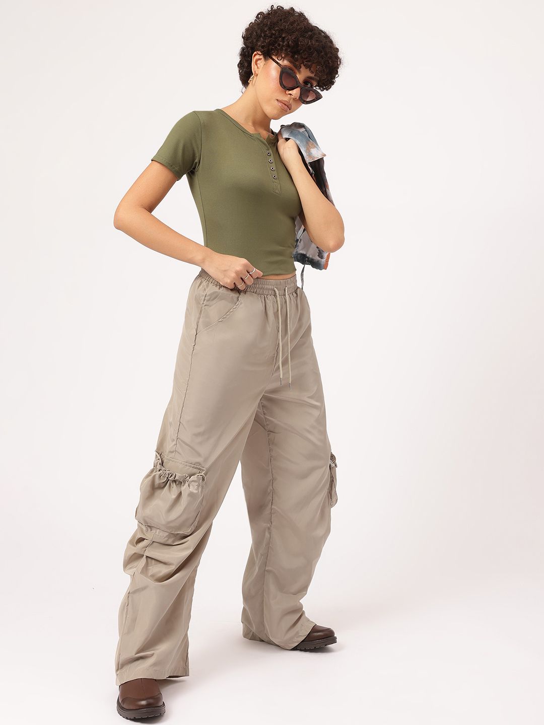 DressBerry Urban Chic Henley Neck T-shirt