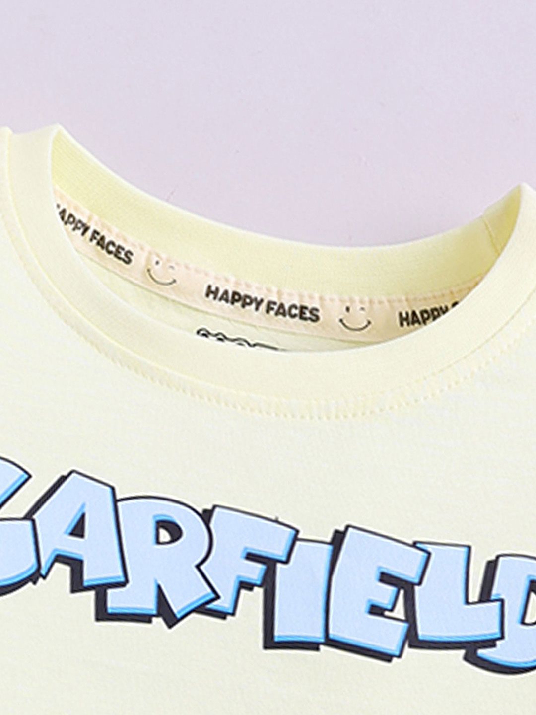 Happy Faces Kids Girls Garfield Printed Pure Cotton T-Shirt