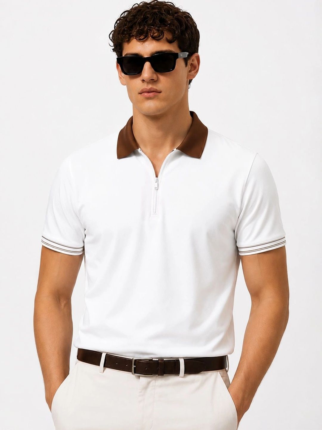 ADRO Men Polo Collar T-shirt