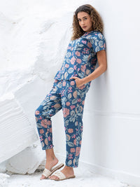SANSKRUTIHOMES Printed Pure Cotton Top With Trousers Co-Ords