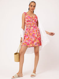 DressBerry Flower Child Smocked A-Line Mini Dress