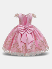 YK Girls Embellished Fit & Flare Dress