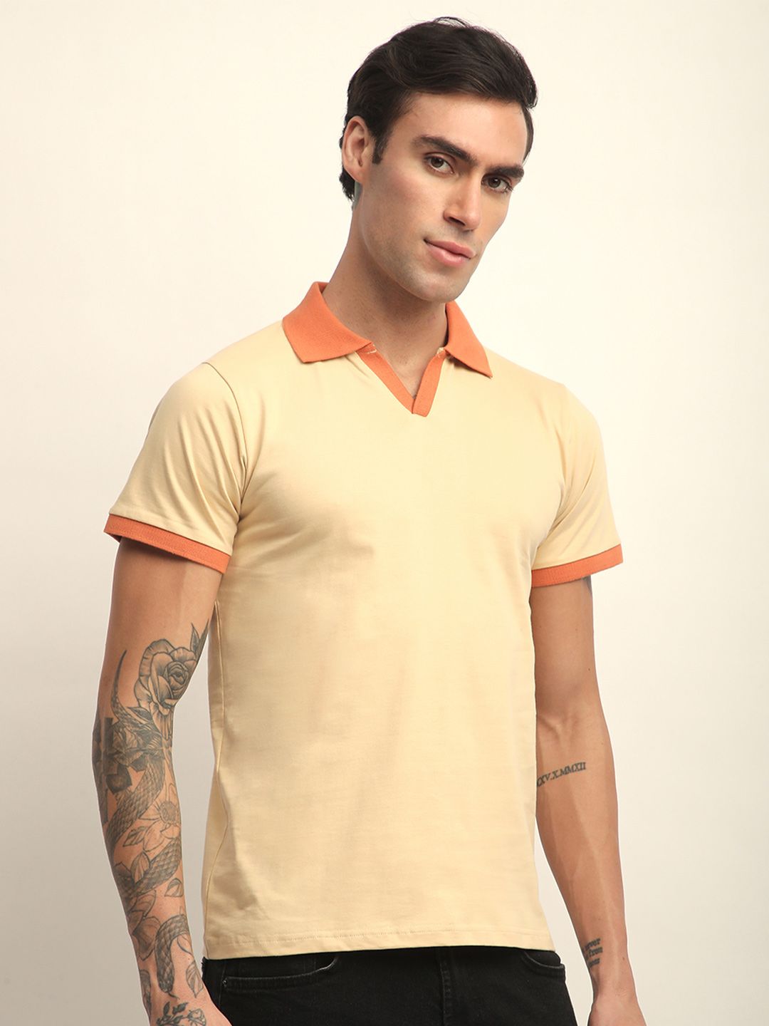 DILLINGER Men Short Sleeve Regular Fit Solid Polo Tshirt