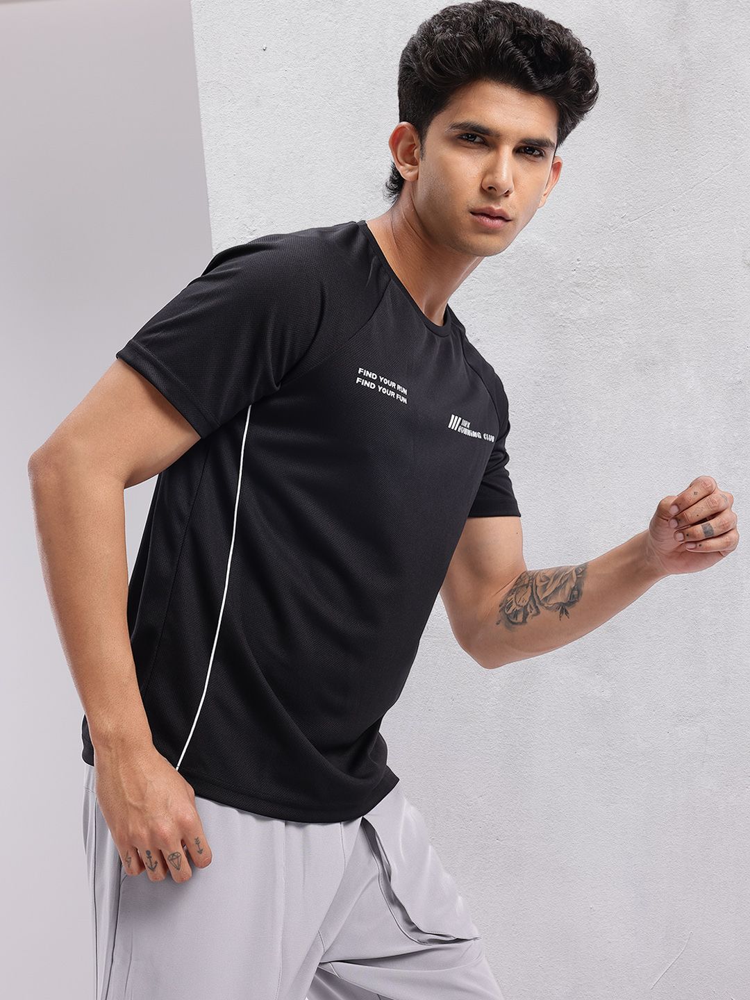 HRX by Hrithik Roshan Men Typography Printed Rapid-Dry Running T-shirt