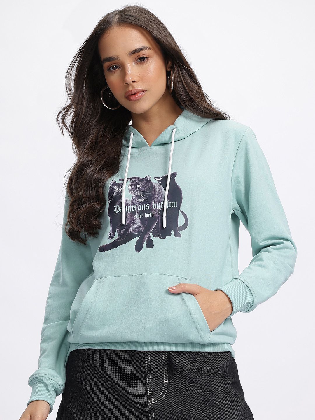 DressBerry Graphic Hooded Sweatshirt