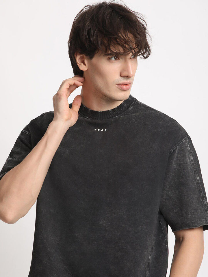 THE BEAR HOUSE Round Neck Cotton Oversized T-shirt