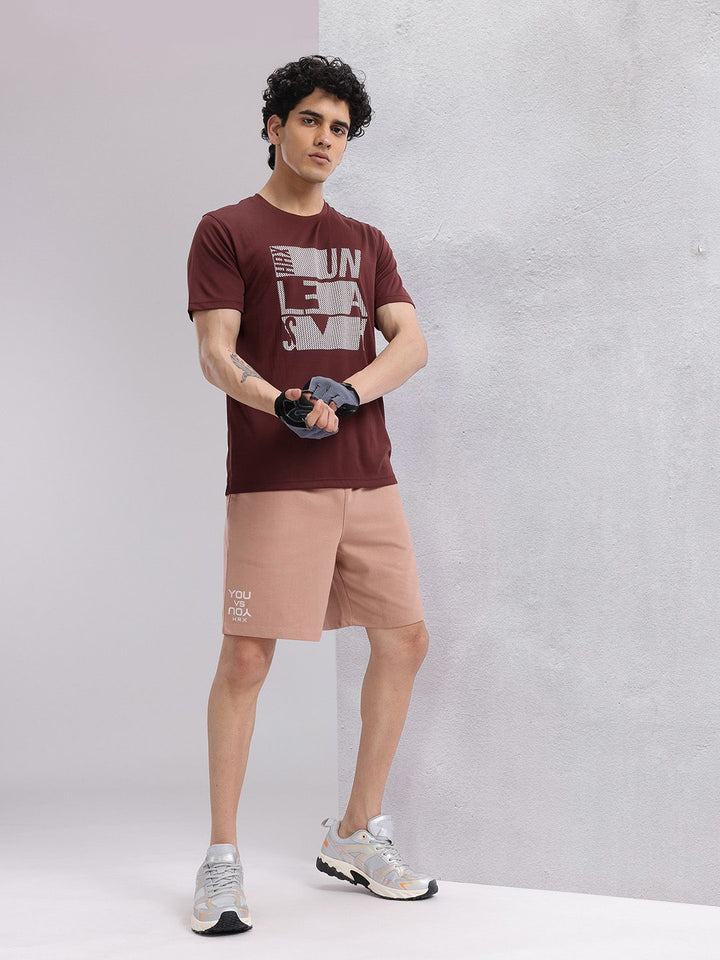 HRX by Hrithik Roshan Men Typography Printed Rapid-Dry Training T-shirt