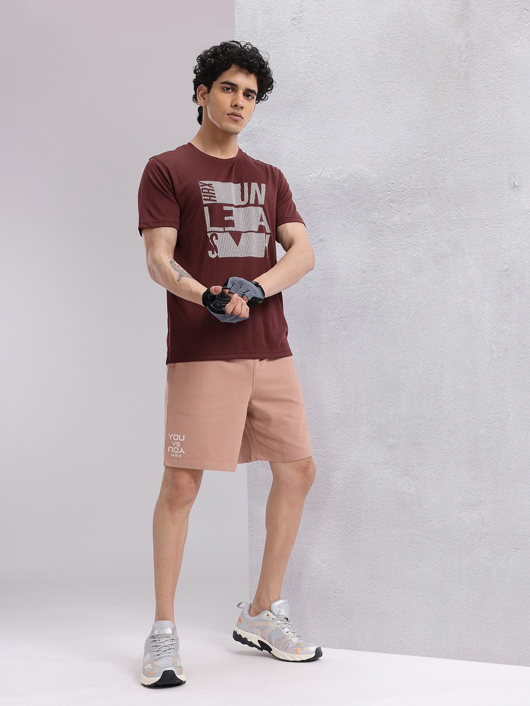 HRX by Hrithik Roshan Men Typography Printed Rapid-Dry Training T-shirt