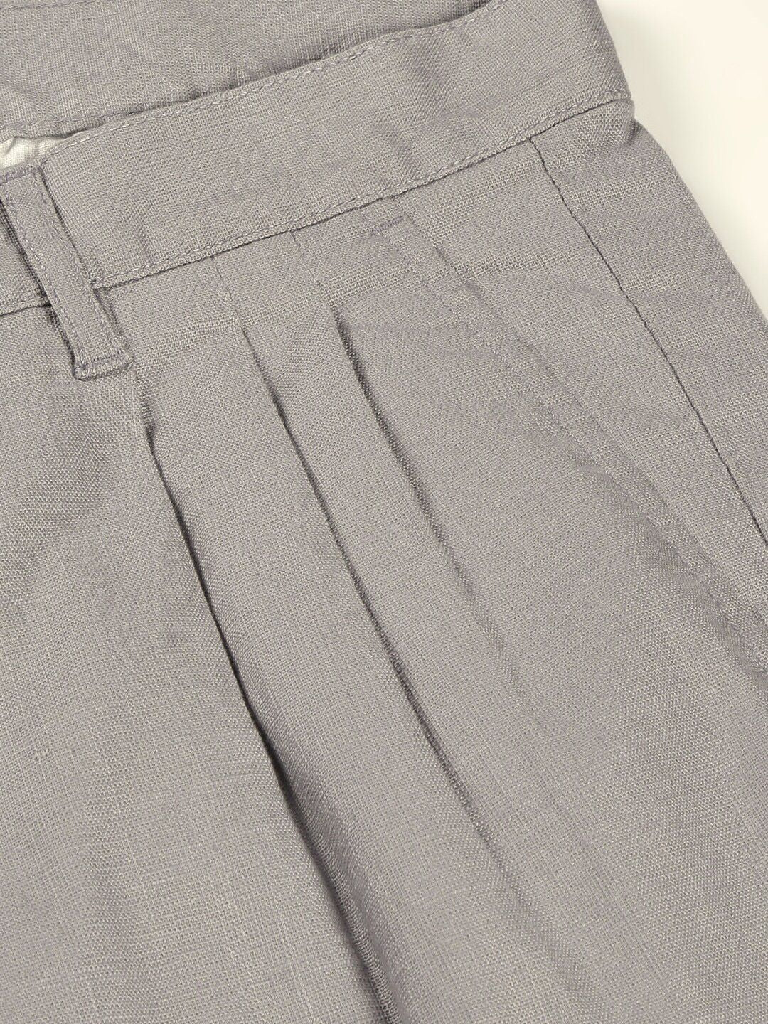 Thomas Scott Men Smart Linen Cotton Pleated Chino Trouser