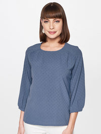 AND Blue Blouson Top