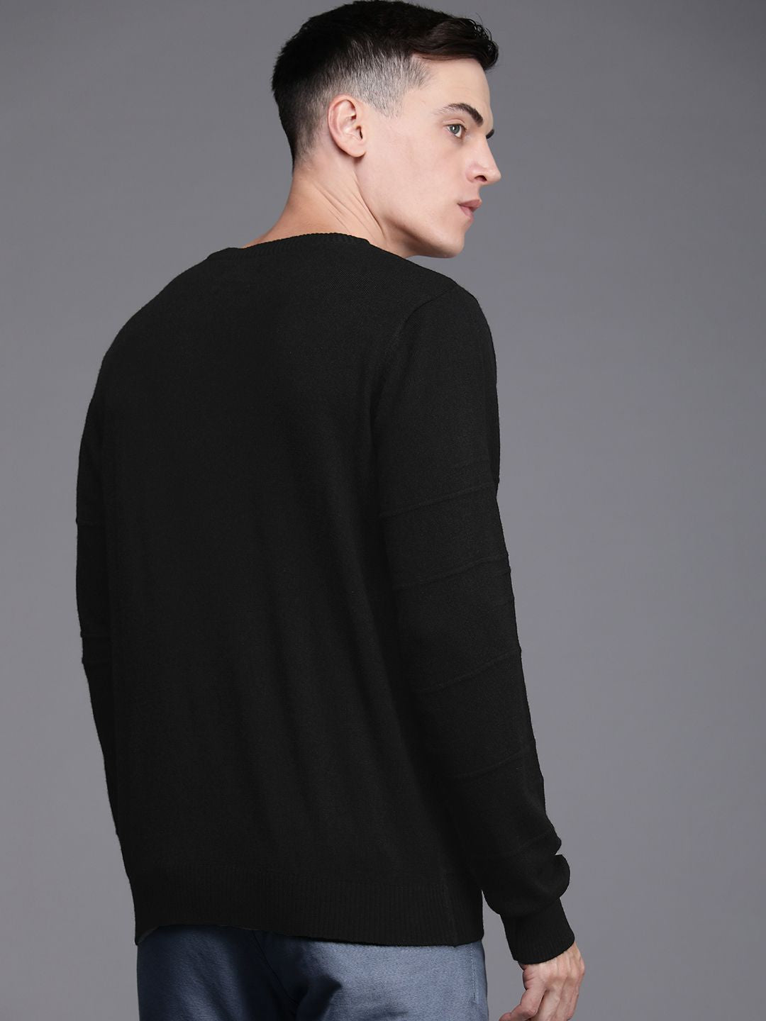 Raymond Men Black Solid Pullover