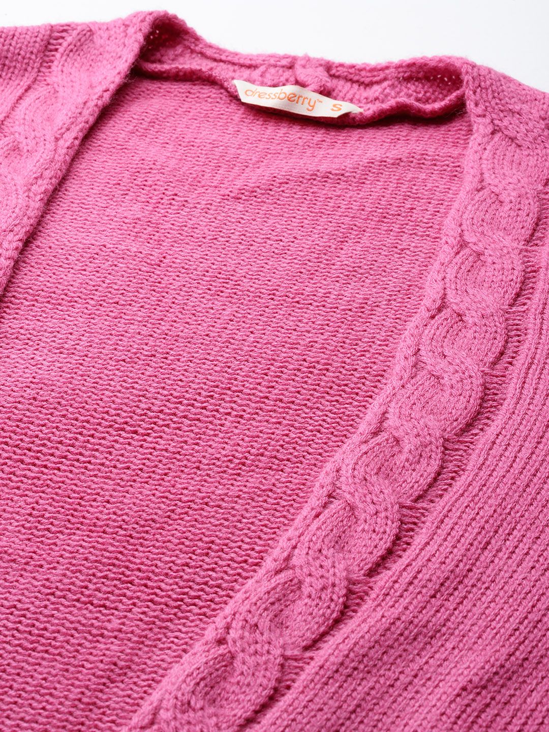 DressBerry Cable Knit Longline Cardigan