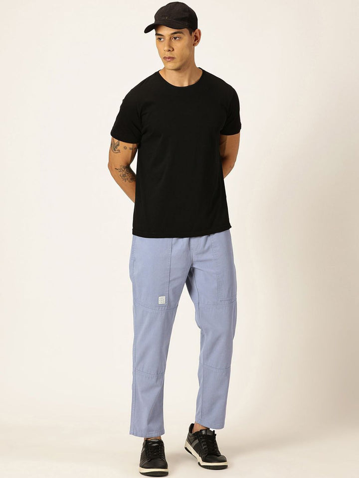 Thomas Scott Men Relaxed Loose Fit Mid-Rise Pure Cotton Easy Wash Trousers