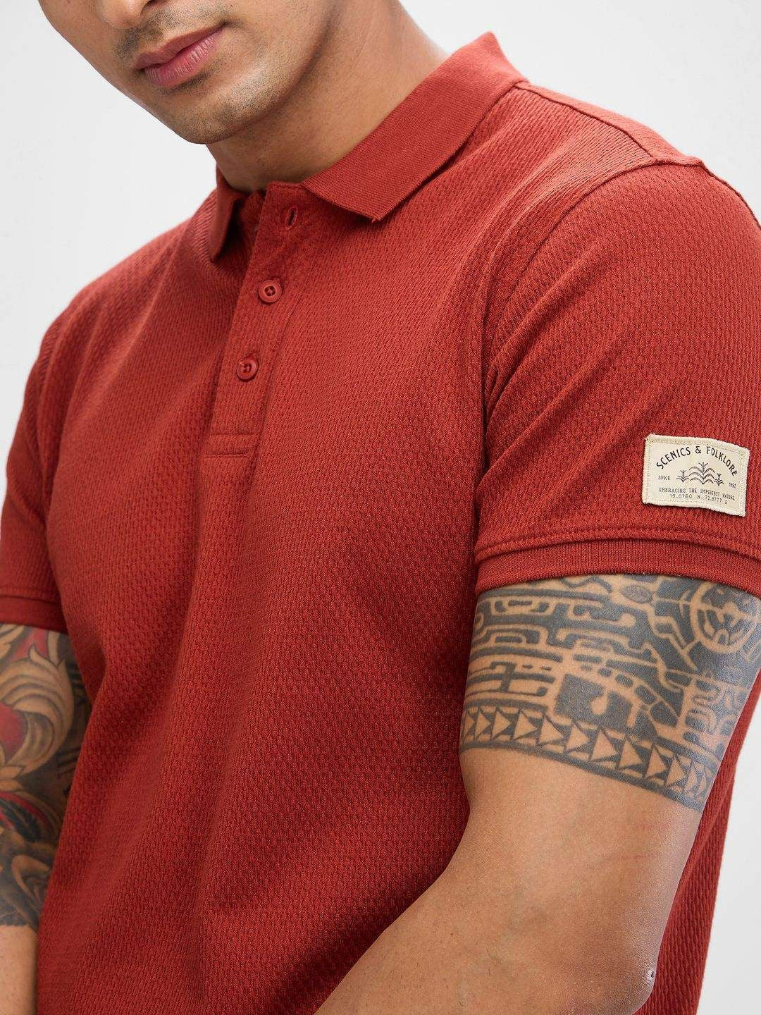 SPYKAR Men Polo Collar Solid Slim Fit T-shirt