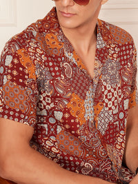 DENNISON Smart Block Printed Casual Shirt