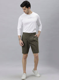 RARE RABBIT Men Osaka Slim Fit Mid-Rise Cotton Shorts