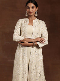 Libas Embroidered Sleeveless Top, Shrug & Palazzos Co-Ords