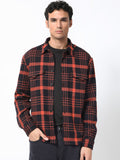 RARE RABBIT Men Vega Checked Cotton Tailored Shacket