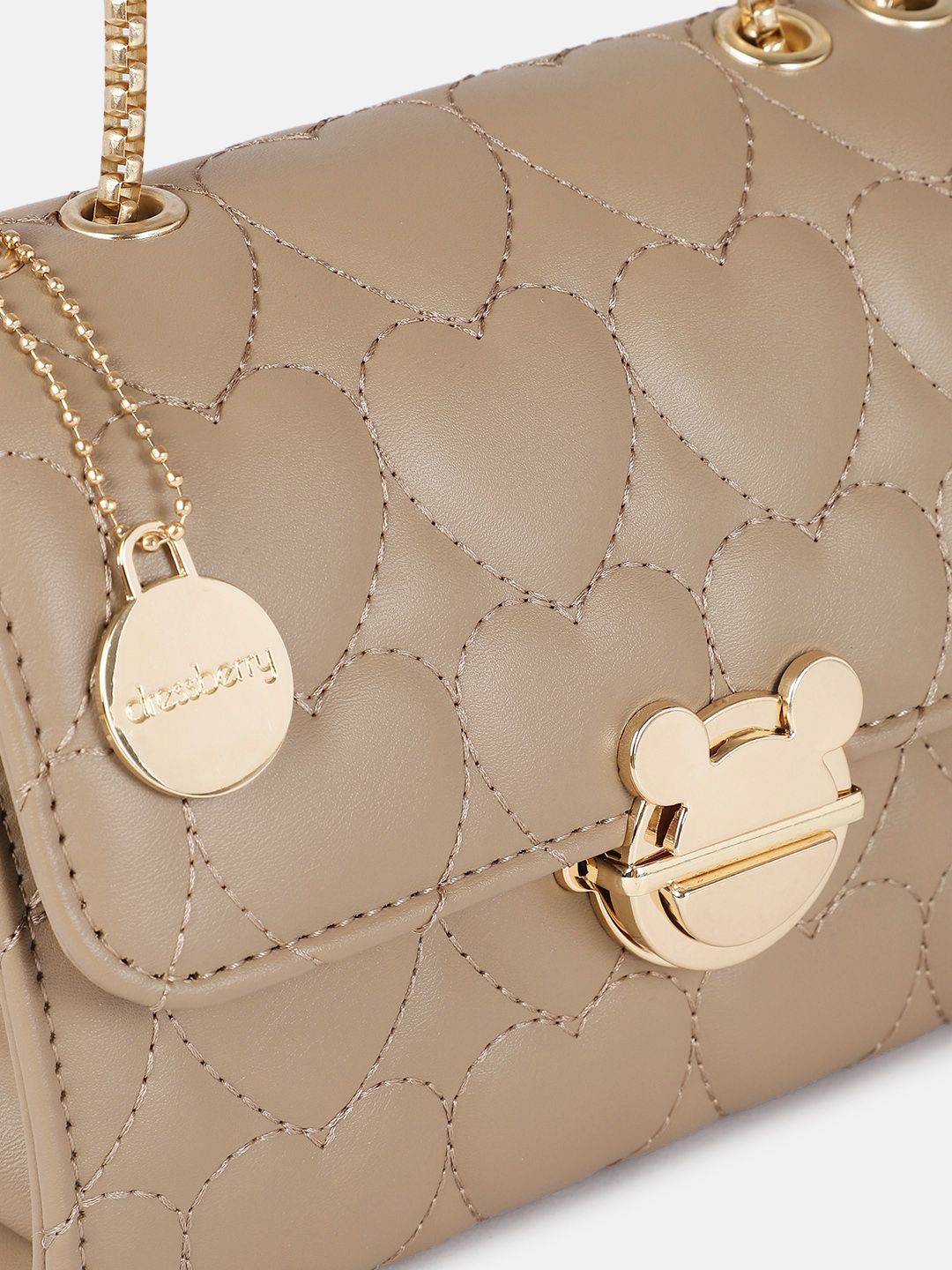 DressBerry Quilted Shoulder Bag with Chain Strap