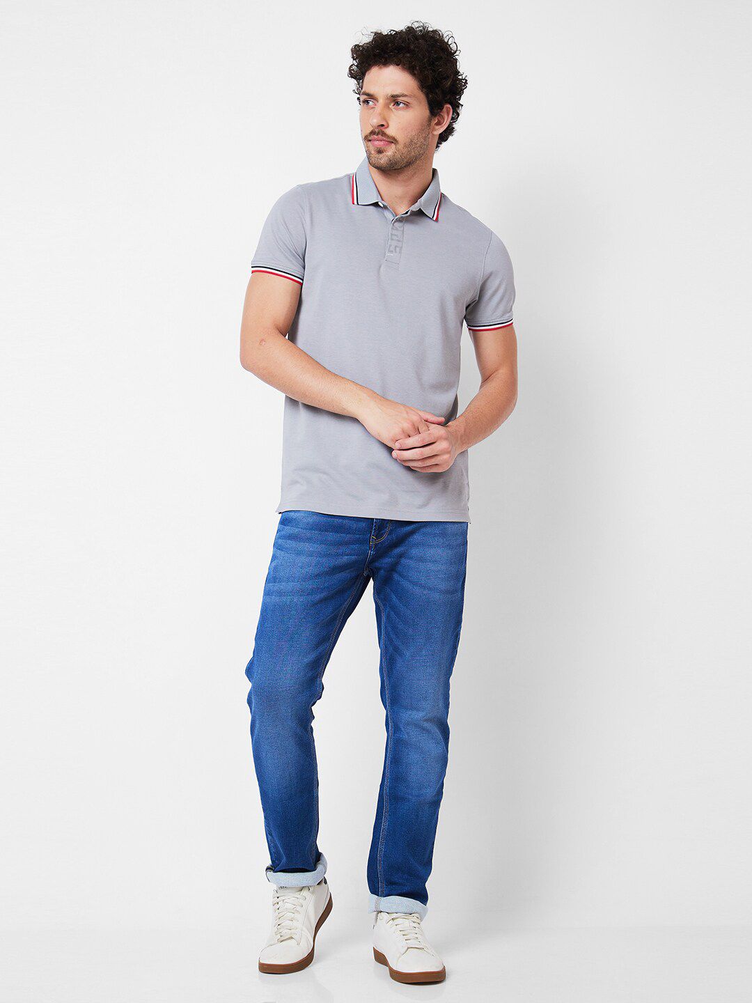 SPYKAR Polo Collar Slim Fit T-shirt