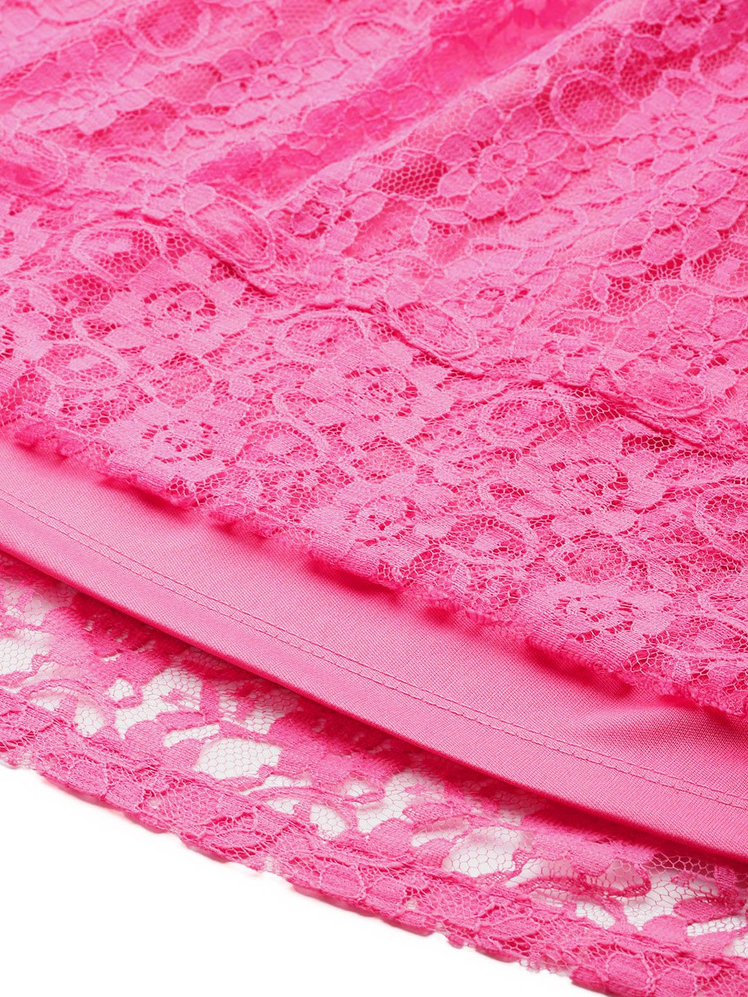 all about you Puff Sleeve Lace A-Line Dress