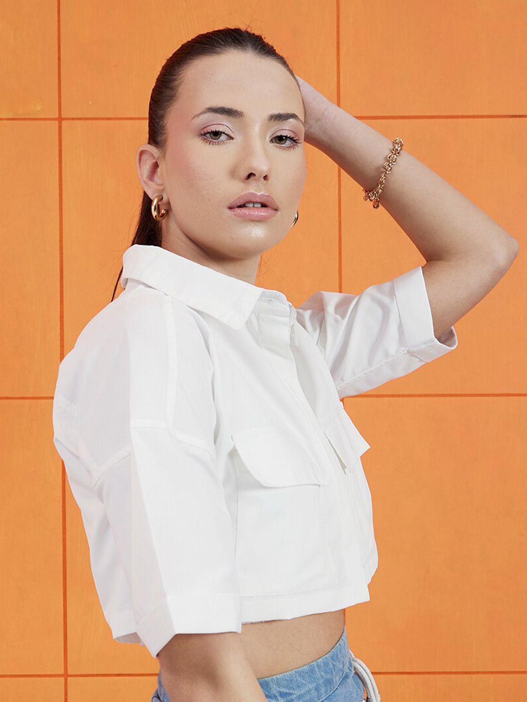 STREET 9 Comfort Boxy Pure Cotton Opaque Casual Shirt