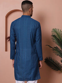 Jompers Men Embroidered Cotton Kurta
