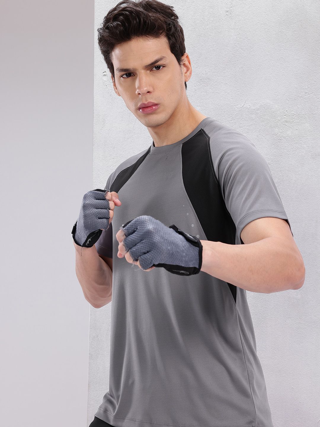 HRX by Hrithik Roshan Colourblock Rapid-Dry Training T-shirt