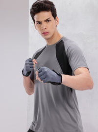 HRX by Hrithik Roshan Colourblock Rapid-Dry Training T-shirt