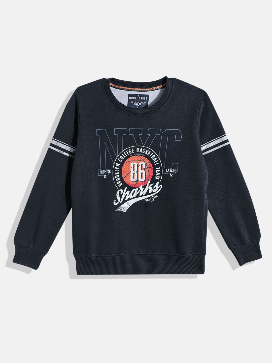 Monte Carlo Boys Typography Printed Sweatshirt