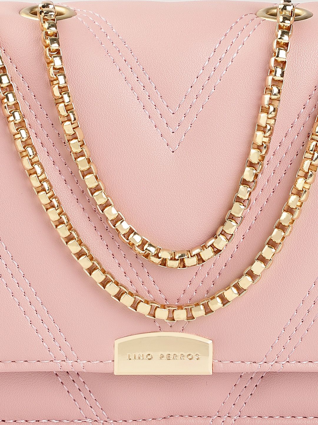 Lino Perros Pink Quilted Shoulder Bag