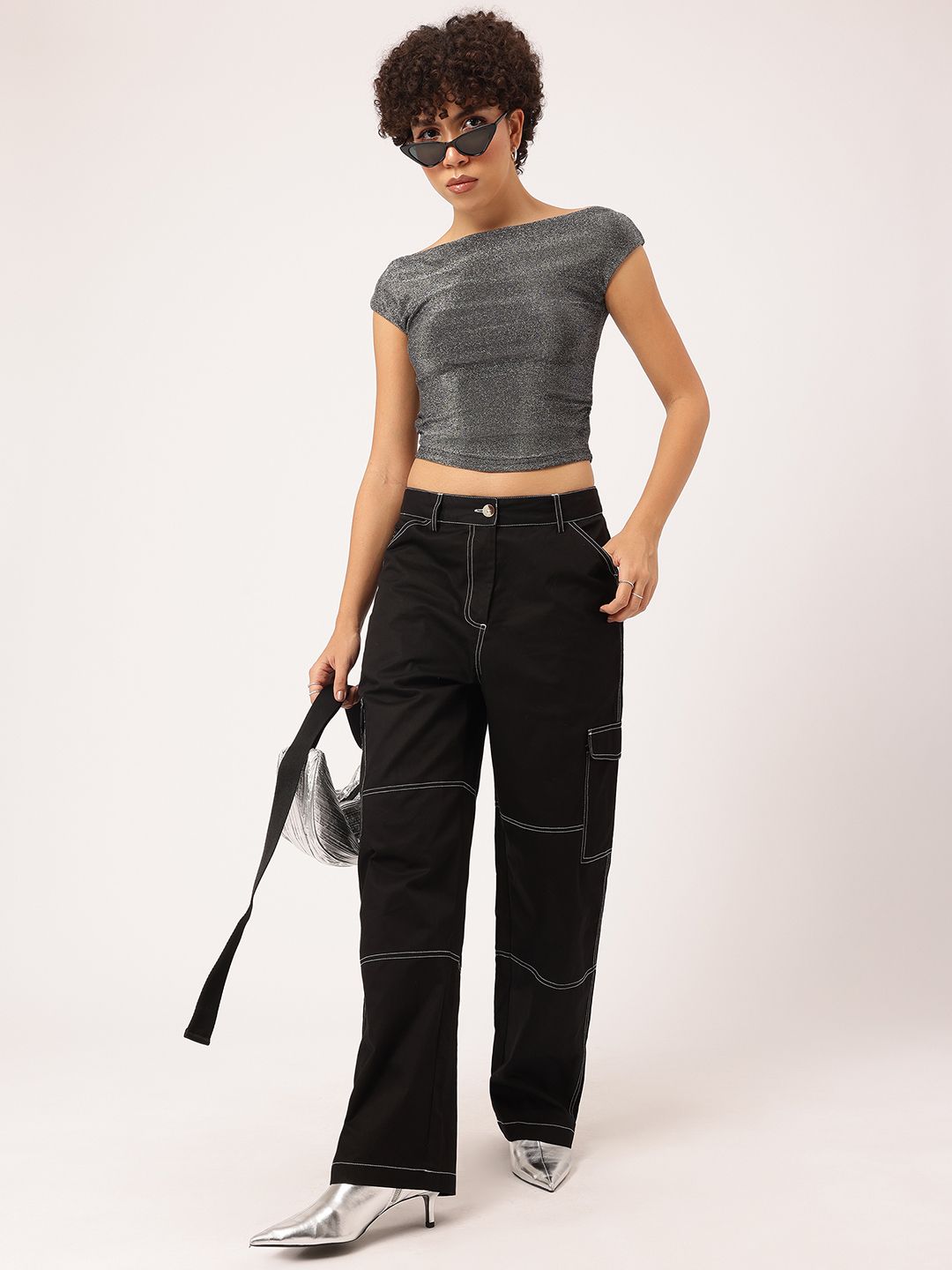 DressBerry Disco Bling Fitted Top