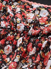 DressBerry Floral Print Cinched Waist Top