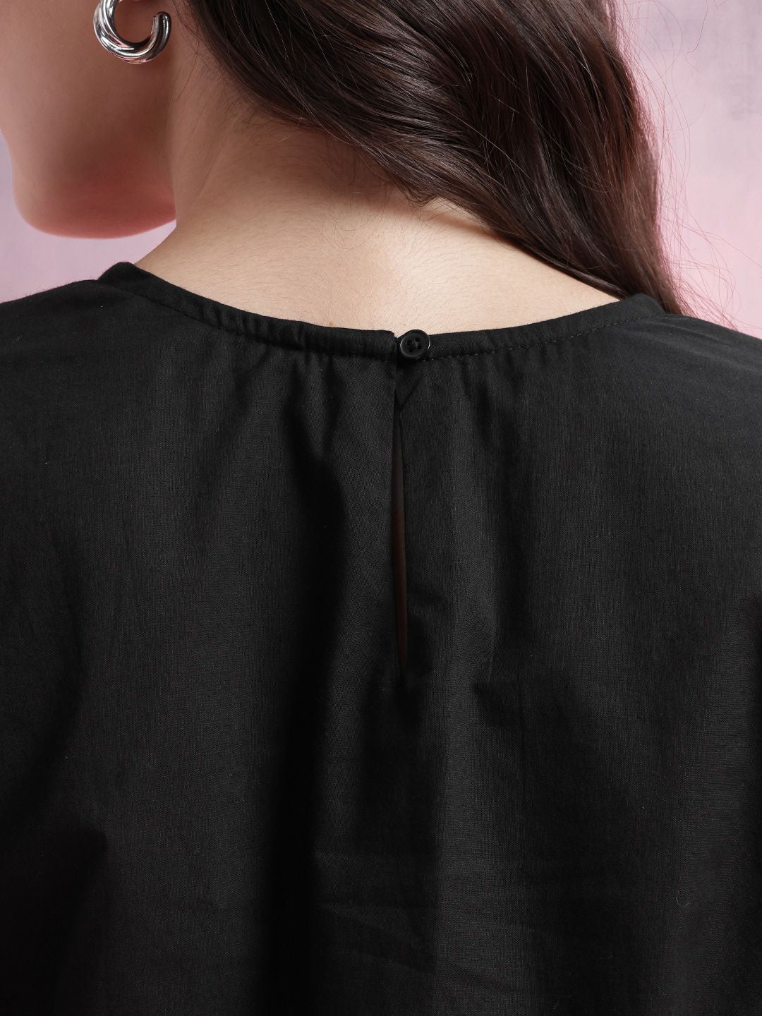 DressBerry Puff Sleeves Pure Cotton Top