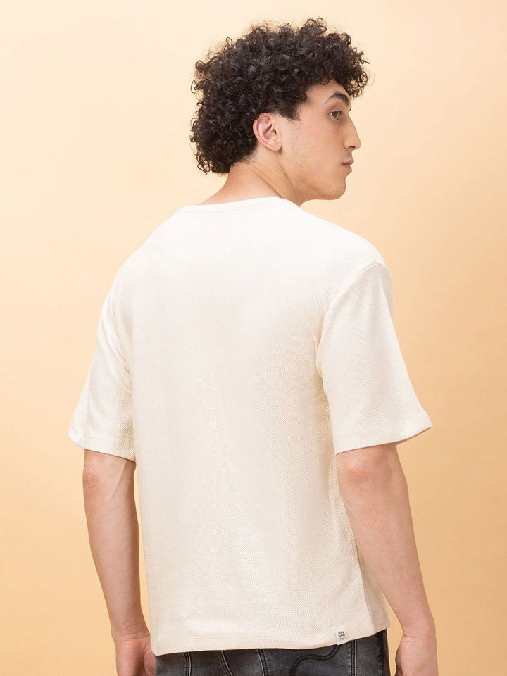 Being Human Men Drop-Shoulder Sleeves Raw Edge T-shirt