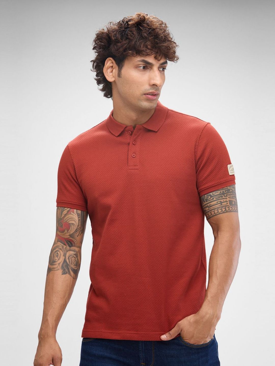 SPYKAR Men Polo Collar Solid Slim Fit T-shirt
