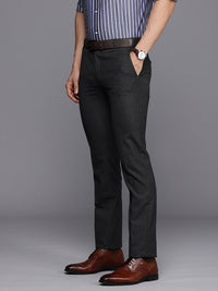 Raymond Men Checked Slim Fit Formal Trousers