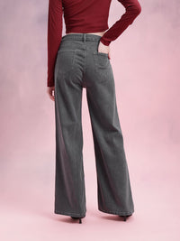 DressBerry Women Mid-Rise Wide Leg Stretchable Jeans