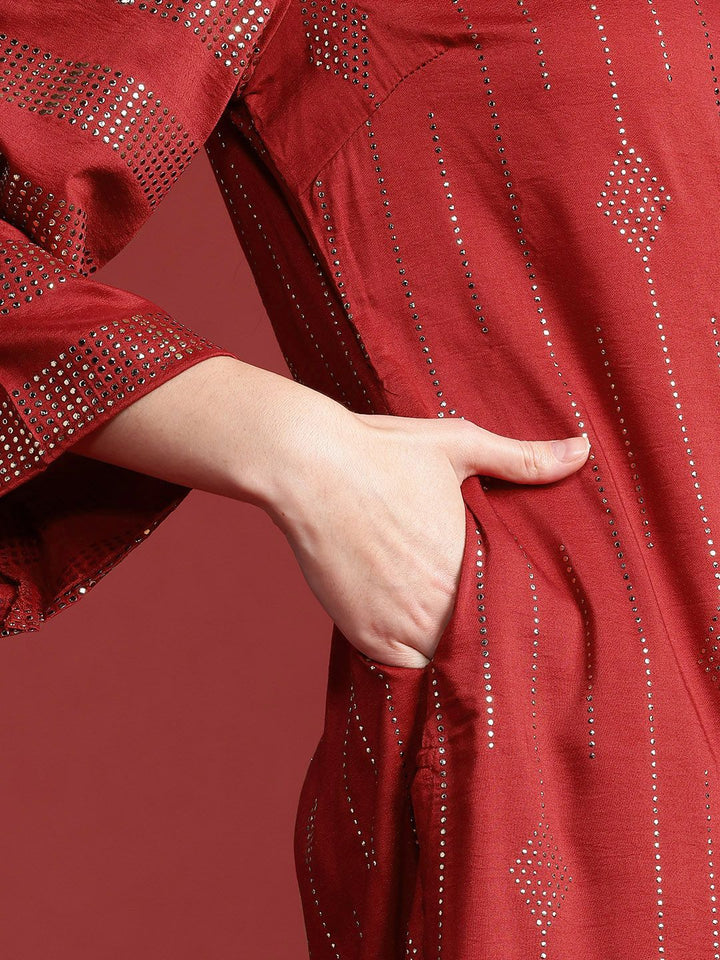 Anouk Tyohaar Collection Embellished Flared Sleeves Kurta