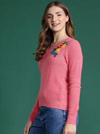 DressBerry Floral Embroidered Pullover