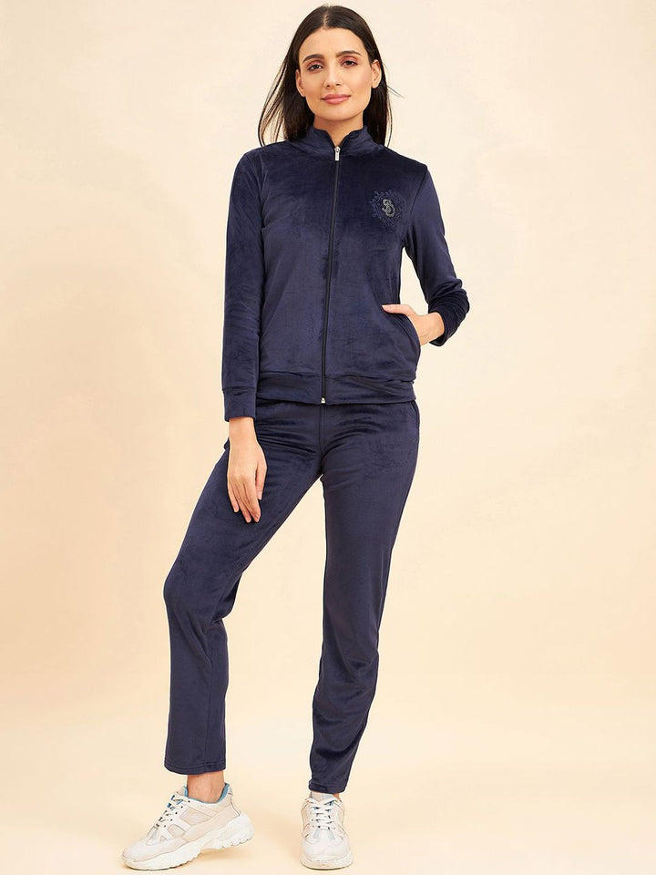 Sweet Dreams Women Mock Collar Tracksuits