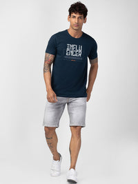 SPYKAR Men Washed Denim Shorts