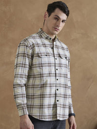 DENNISON Oversized Checked Cuban Collar Shirt