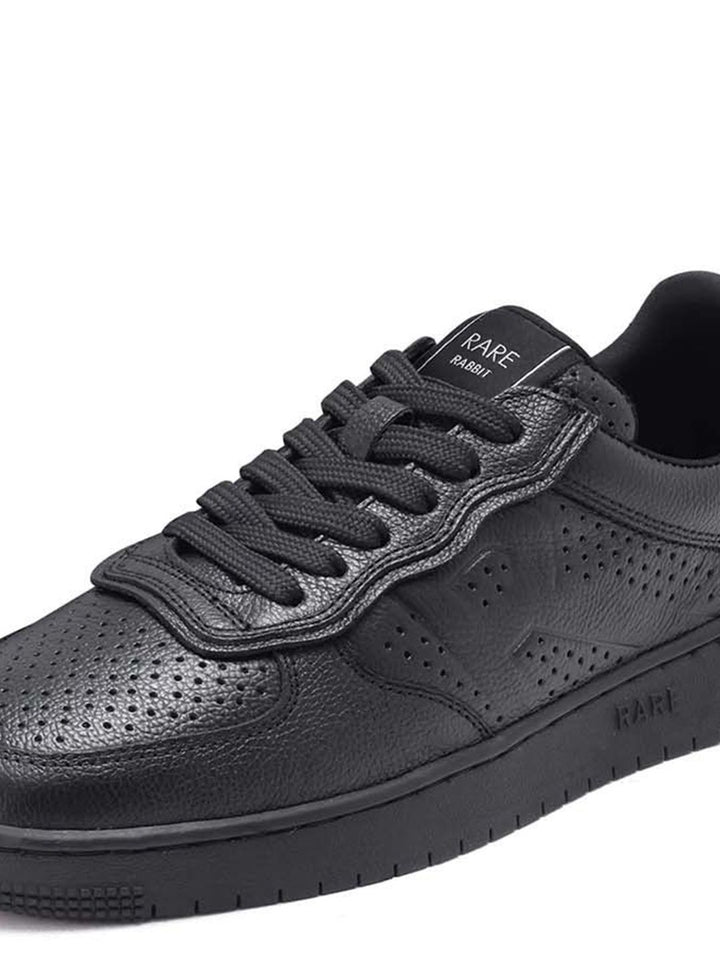 RARE RABBIT Men Perforations Round Toe Leather Sneakers