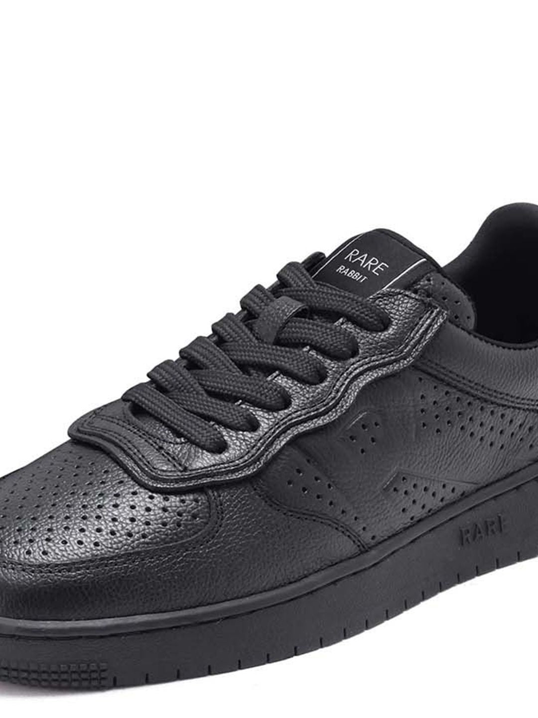 RARE RABBIT Men Perforations Round Toe Leather Sneakers