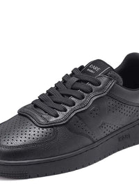 RARE RABBIT Men Perforations Round Toe Leather Sneakers