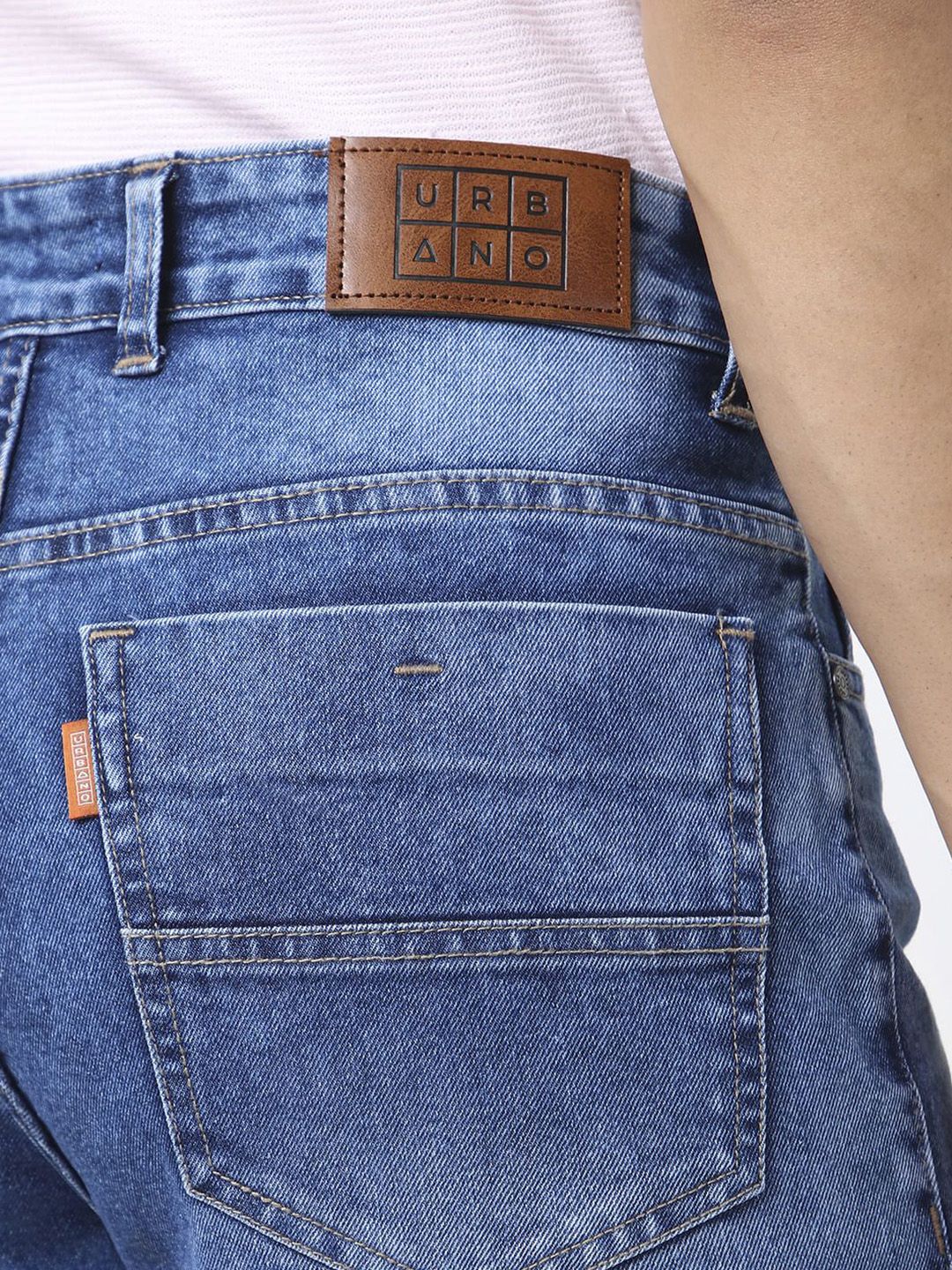 Urbano Fashion Men Straight Fit Heavy Washed Jeans Stretchable